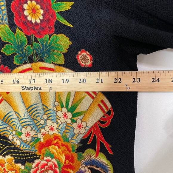 MOONLIGHT Y & S Fashion Jacket Black Floral Asian Art to Wear Lagenlook Size XL - Picture 14 of 16